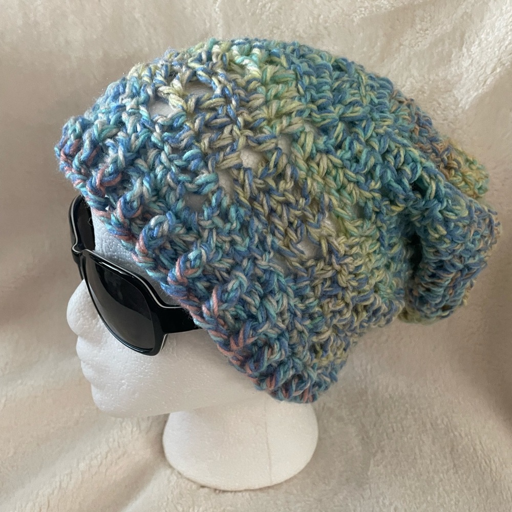 Rainbow slouchy hat